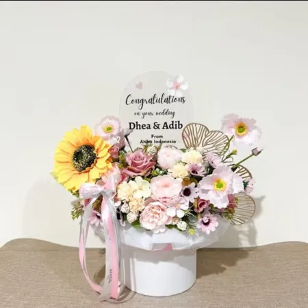 Bloom Box Akrilik Ucapan Wedding Cibinong